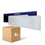 Multipack 4x Noxion LED Panel Delta Value V5 Backlit 28W 3920lm - 830-840 CCT | 120x30cm - UGR <22 - Philips Driver