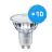 Multipack 10x Philips MASTER Value LED Spot GU10 PAR16 4.9W 355lm 36D - 922-927 Dim To Warm | Best Colour Rendering - Dimmable - Replaces 50W