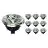 Multipack 10x Noxion Lucent LED Spot GU10 AR111 15W 850lm 40D - 930 Warm White | Best Colour Rendering - Dimmable - Replaces 100W