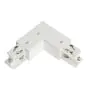 3 phase corner connector 90D V earth extern - White